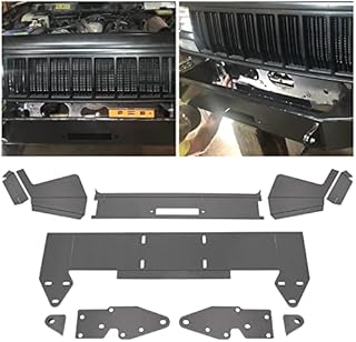 ECOTRIC DIY Front Bumper Bare Metal Kit Compatible With 1984-2001 Jeep Cherokee XJ Winch Mount Plate