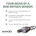 SCITOO O2 SG1408 Oxygen Sensor fit for Chevy Aveo Aveo5, for Hyundai Accent Tiburon, for Infiniti EX35 FX35 G25, for Kia Rio Sephia Sportage, for Mazda 626 MX-6 Upstream Downstream SG320 250-24383