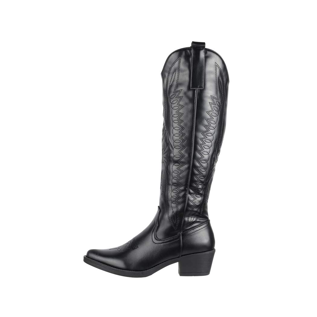 Elara Botas de Vaquero Mujer Chunkyrayan Negro