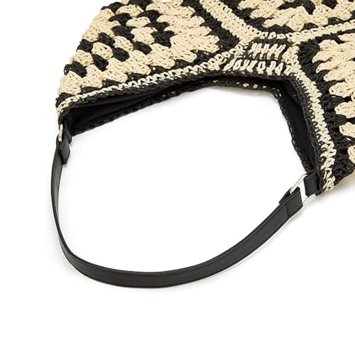 Bolso Hobo de Paja tejido para mujer miniatura 5