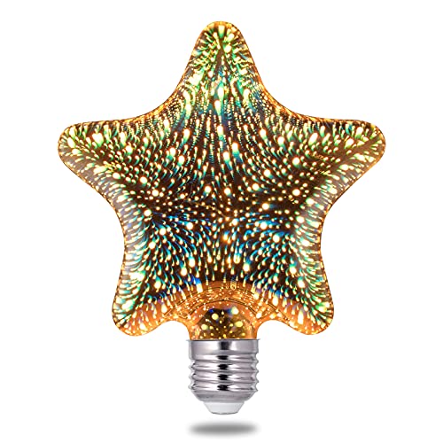 Decorative 3D LED Bulb, E26 Base, 4W, AC100-240V, Soft Warm Light, Non-Dimmable, Non-Portable, No Plug-Connected, Not Include Bulb Holder