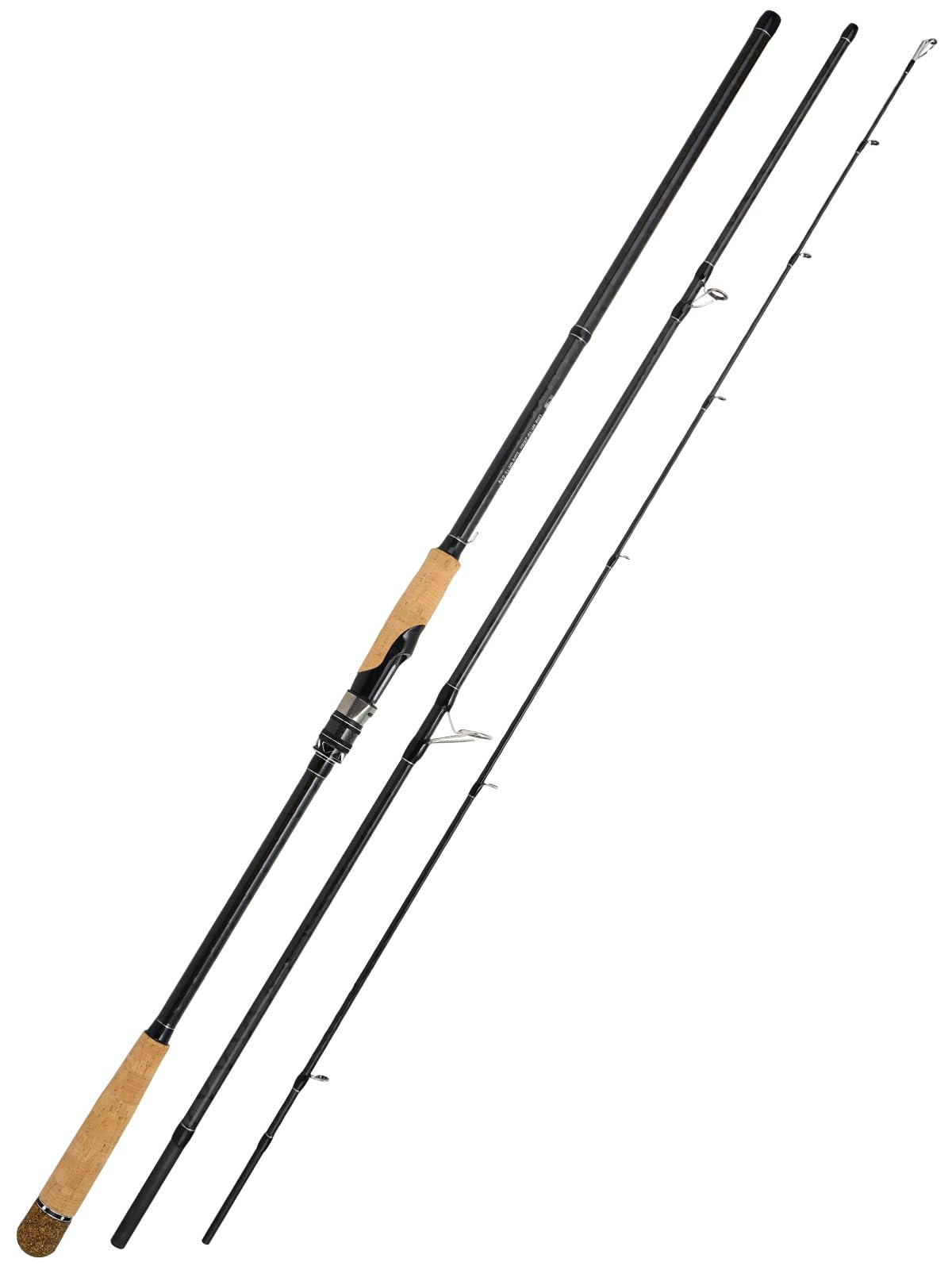 Jenseits Fishing Rods, Carbon Fiber Spinning & Casting Poles, Saltwater Resistant Guides, 6'/7'/8'/9'/10'/12'-Portable 2/3/4/-Piece & Telescopic Designs, Cork/EVA Grip for Bass Trout Inshore & Surf