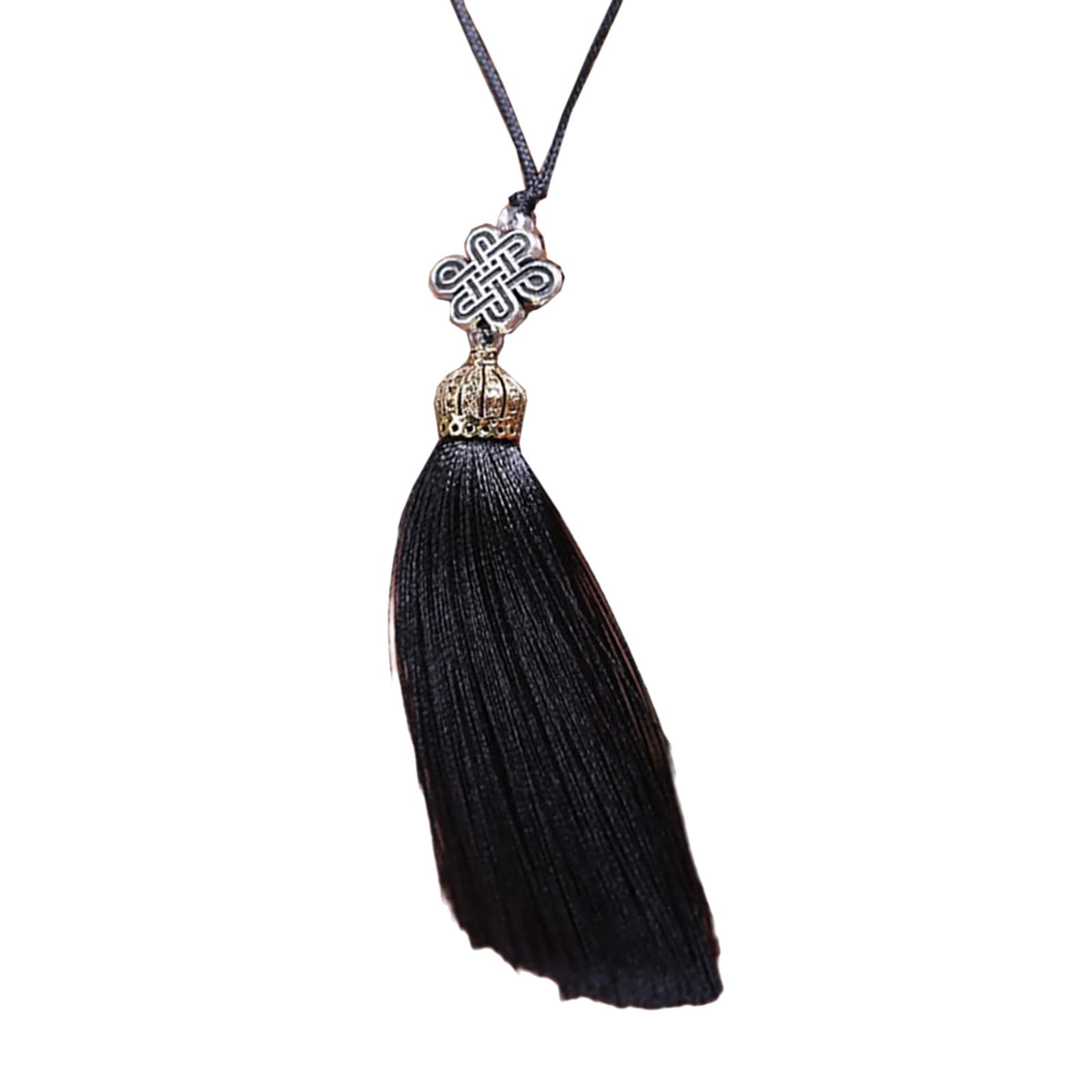 NEWFT Polyester Chinese Knot Tassels Pendant Traditional Charm Tassels Perfect for Car Hanging or Special Giving Occasion