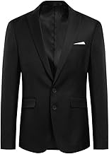 Allthemen Mens Slim Fit Casual Blazer 2 Buttons Formal Business Suit Jackets Single Breasted Wedding Tuxedo Smart Blazer