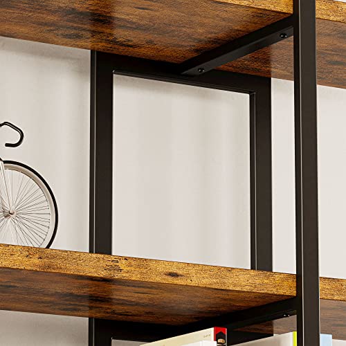 Ironck Industrial Bookshelf And Bookcase 5 Tiers Large Open Etagere Shelves, 71.2" H X 53.1" L For Home Office, Living Room Bedroom Home Office #TOP4