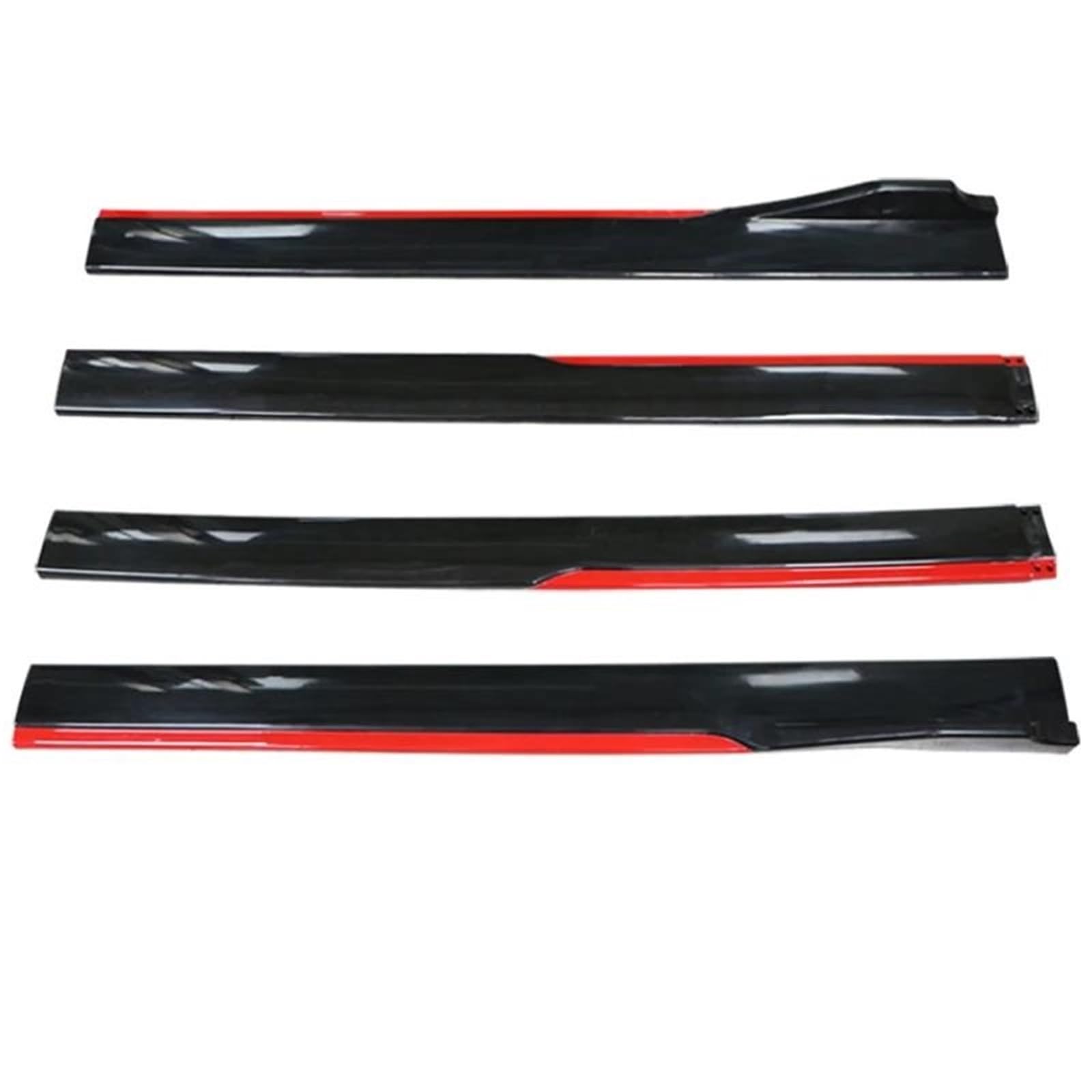 Faldones laterales universales de 2 metros con divisores bicolor negro rojo 7
