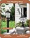 EDISHINE Dusk to Dawn Outdoor Post Light with Pier Mount Base, Hardwired Black Roman Waterproof Pole Lantern Fixture, Water Ripple Glass Exterior Lamp Post Light for Driverway, Patio, Pathway