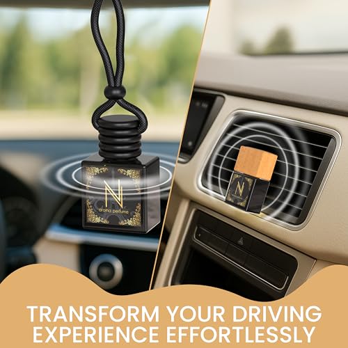 Image of Car Air Freshener Aroma Perfume - Car Fresheners With Luxury In Every Diffuser - Long-lasting Fragrance Car Refresher - Car Scents Air Freshener With Alcohol-Free Perfumed Oil (Bleu de France)