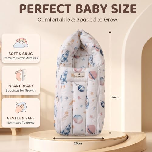 Image of StarAndDaisy 3 in 1 Baby Sleeping Bag for New Born, Baby Bedding Set, Washable & Foldable Cotton Design Godari, Toddlers Bed, Baby Bedding, Baby Mattress, Cradle Bed