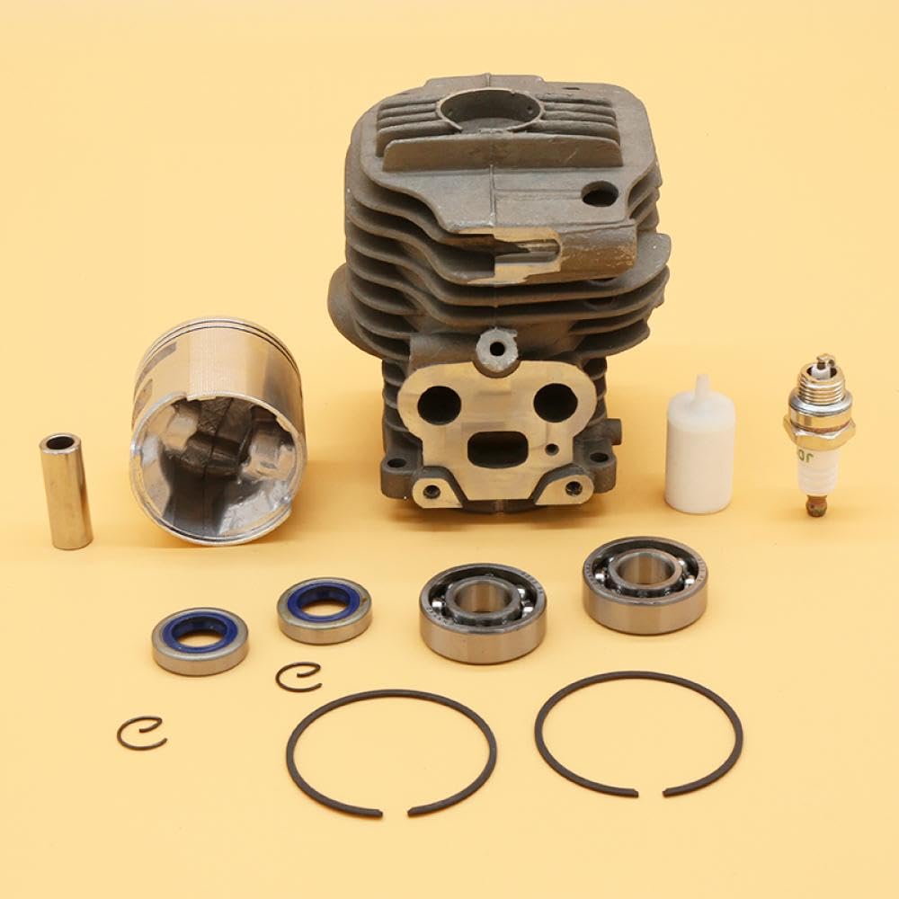 Kits de bujías de rodamiento de bolas ranuradas de pistón de cilindro de 51MM compatibles con piezas de motor de motosierra de jardín de motor de corte de energía K750 K760(K750)
