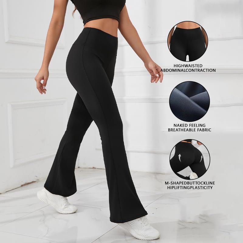 Women's Leggings High Waisted Flare Yoga Pants2