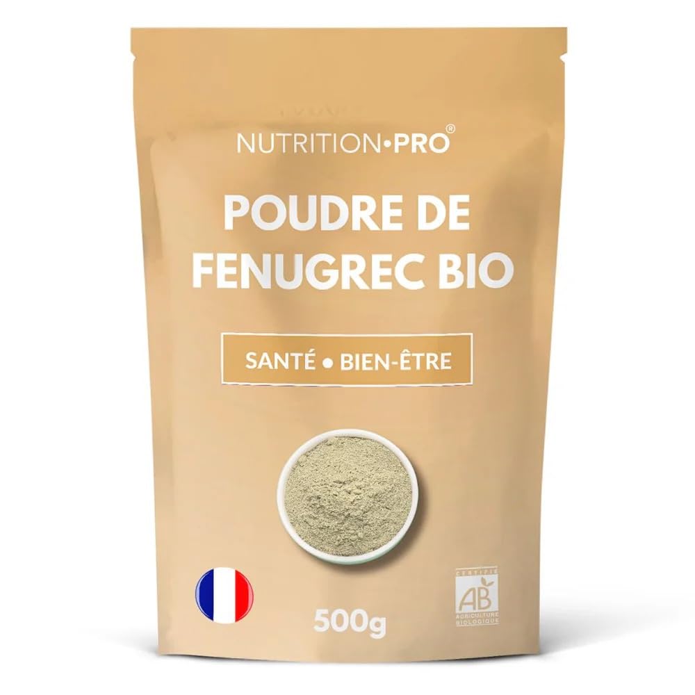 Fenugrec bio en poudre | Graines de fenugrec | Santé/immunité | Bio/Ecocert | Fabriquée en France | Nutrition pro (500g)