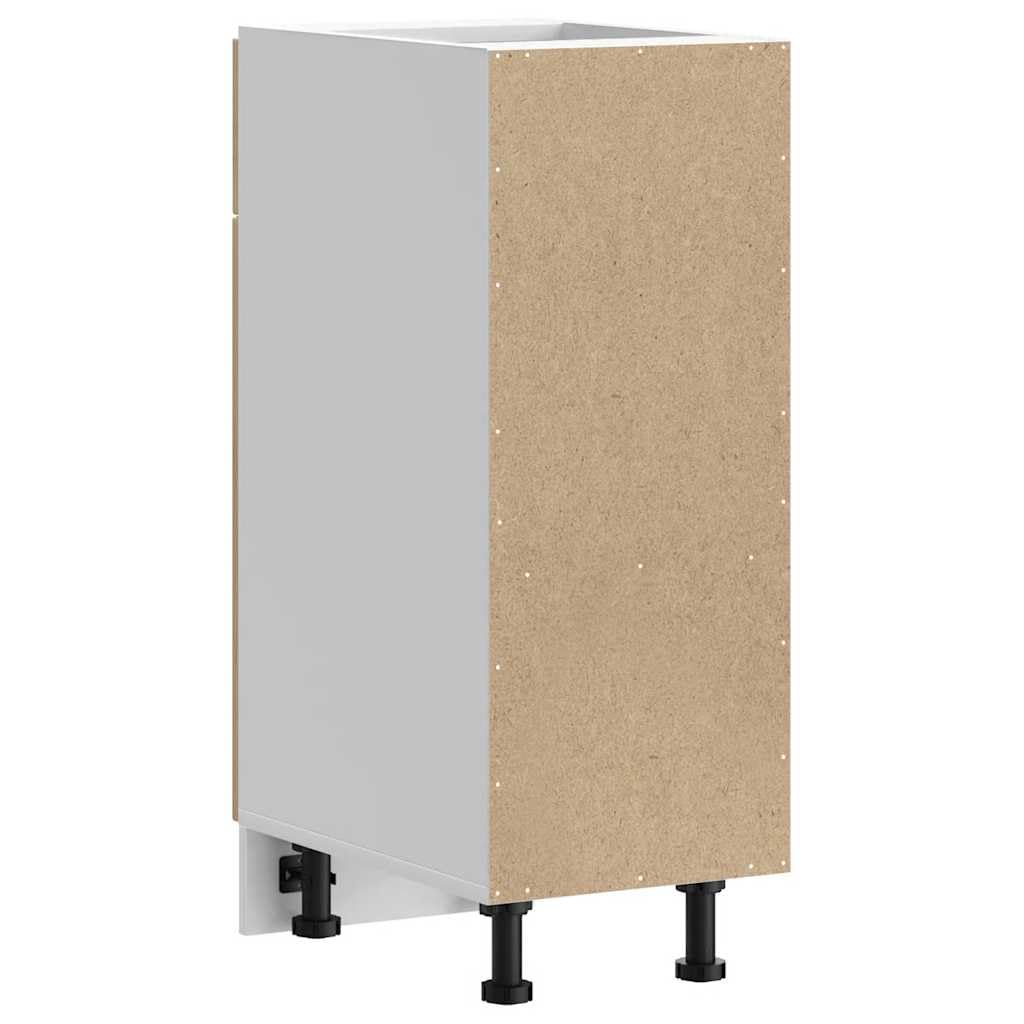 Porto Artisan - Mobiletto da cucina in legno di rovere con vano portaoggetti e cassetto, piedini regolabili, autoportante, versatile, per cucina, sala da pranzo, dispensa e organizer