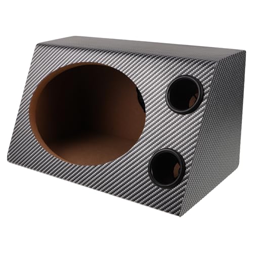 IWOWHERO Scatola per Altoparlanti in Legno per Subwoofer Trapezoidale Cabinet per Altoparlanti Audio per Veicoli Domestici Vuoto Isolamento Acustico