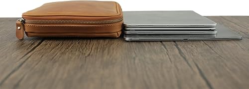 Miniatura 3 de PAHVRION Bolsa organizadora de viaje de cuero para electrónica, bolsa de almacenamiento multifunción para cable de datos USB, cargadores, cable de