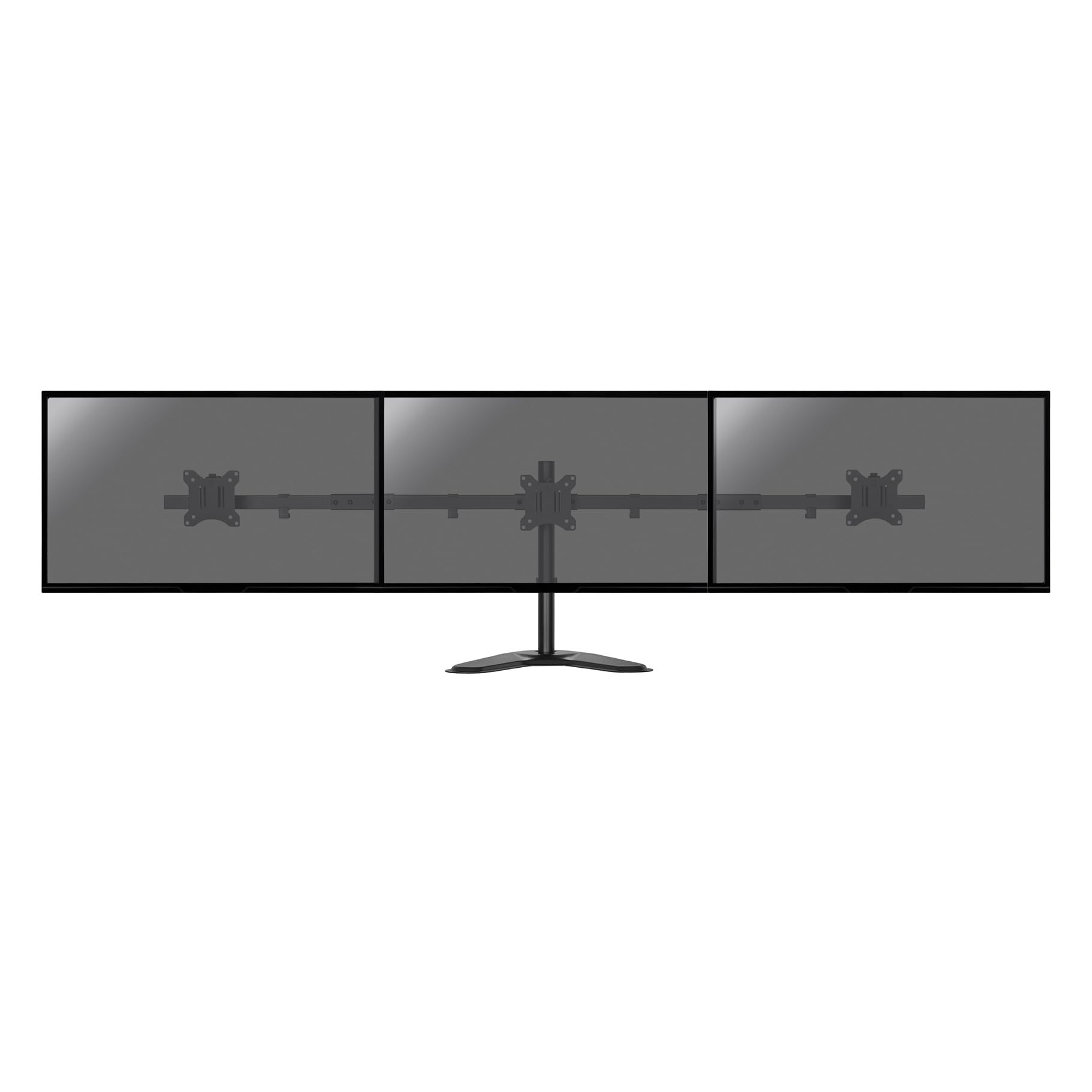 KIMEX - Support pour moniteurs PC - 3 écrans - Sens horizontal - 17-32 pouces - à poser -Inclinable, rotatif orientable - 015-1153