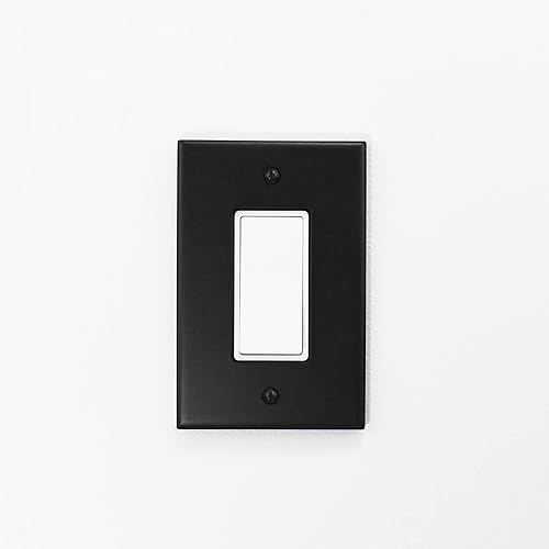 Miniatura 2 de Questech Décor - Cubierta para interruptor de luz basculante individual, placa de pared eléctrica de 1 banda, cubierta de receptáculo GFCI de tamaño