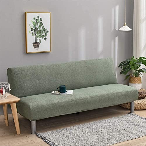 XTHY Funda De Sofa Sin Brazos,2 Plazas con Falda Cubre Sofa Cama Sin Brazos Clic Clac Azul Futón Couch Sin Brazos Estampada Funda para Sofá Sin Reposabrazos Protector para Sofa Cover