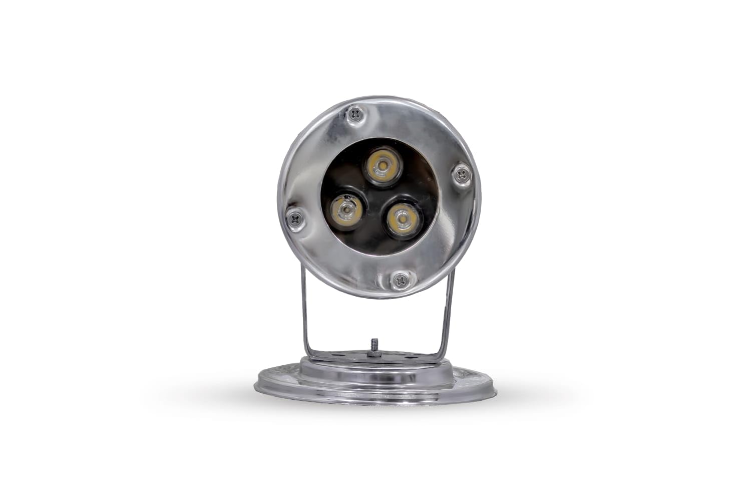A K Lighting 3W SS Spot Fountain Light | 3 LED | Warm White | IP68 Waterproof Underwater Stand Lamp for Fountains & Ponds-image-1
