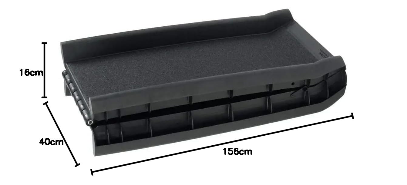 Lanco - Rampe pour animaux de compagnie. Pliable en 2 pièces pour transport facile. PVC très résistant et antidérapant. Accès sûr et facile pour les chiens et les chats. Dimensions : 156 x 40 x 16 cm.
