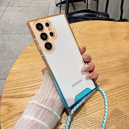 Coque cordon Samsung S23 Ultra transparente idéale pour voyager les mains libres