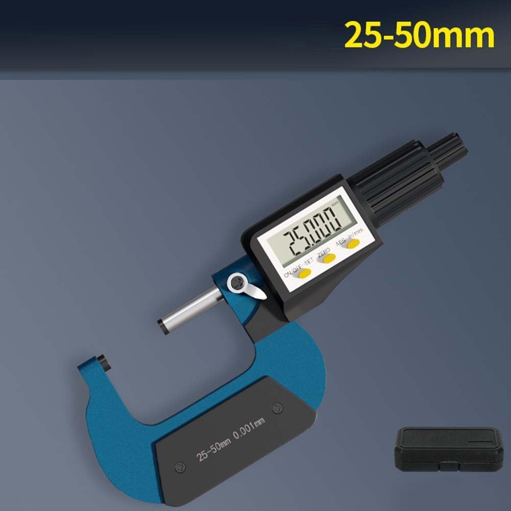 Calibro digitale elettronico micrometro calibro calibro esterno strumento di misurazione 0-25 50-75 75-100 mm con risoluzione 0,001 mm per uso tecnico (25-50 mm)