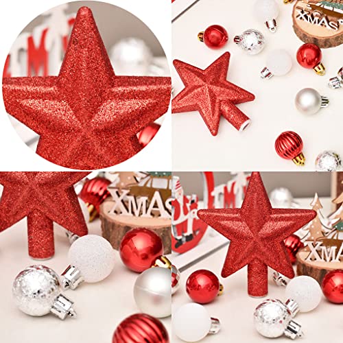 30 peças de enfeites decorativos de bolas coloridas, conjunto de árvore de Natal de bolas de plástic