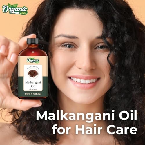 Image of Organic Zing Malkangni Seed Oil 15 ml (0.51 fl oz) - Rare Jyotishmati Oil for Traditional Scalp Massage Treatments & Ayurvedic Formulations