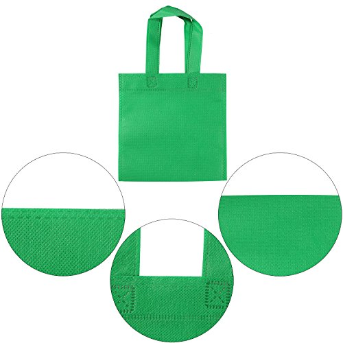 Aneco 30 Pack 10 Colors Non-Woven Bag Birthday Party Bag Easter Egg Hunt Bags With Handles For Party Favor, 8 By 8 Inches #TOP5