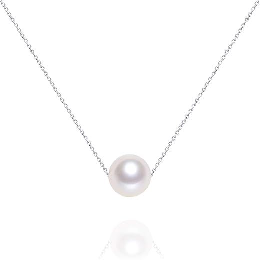 AAAA Freshwater Cultured Pearl Floating Necklace