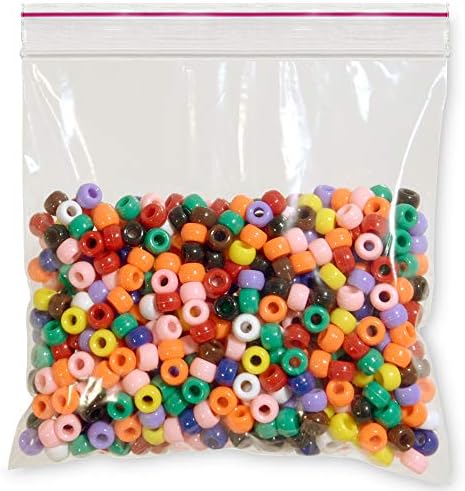 Universal Packaging 6 x 6 Inch Zip Top Resealable Clear Poly Plastic Storage Bags, 2.0 Mil, Reclosable, Ziplock, Zipper Lock Seal Travel Baggies (100 Bags)