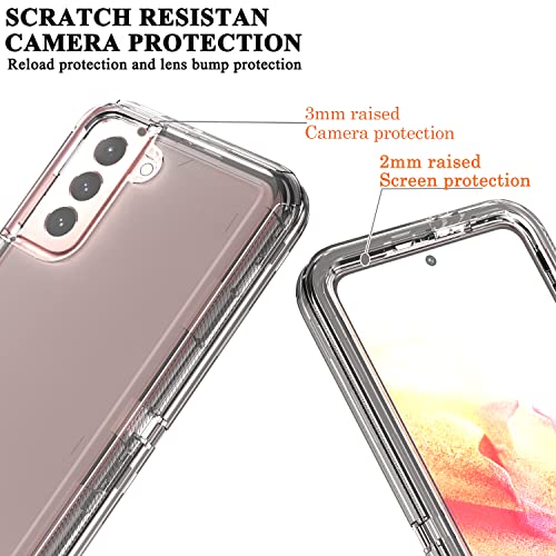 Coque Galaxy S21 caoutchouc solide durable noire transparente