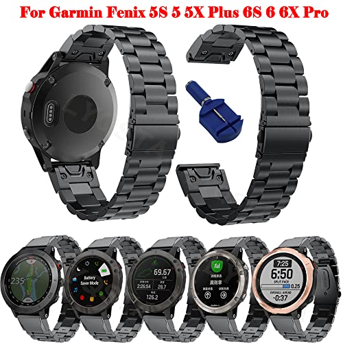 Bracelet en acier inoxydable de qualité supérieure pour Garmin Fenix 6 Pro 22mm