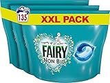 Fairy Non-Bio PODS, Washing Liquid Laundry Detergent Tablets / Capsules, 135 Washes (45 x 3), Huggably Soft for Sensitive Skin