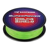 KastKing Superpower ColorShield Braided Fishing Line, Neon Green, 30LB, 150Yards, X4