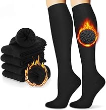 BIRDLINE Wool Warm Thigh High Socks | Knitted Thick Thermal Woolen Socks for Women Winter Wear Knee Length | Knee High Leg Warmers Long Sock Boot Cuffs Knee Cap | Stocking Girls.