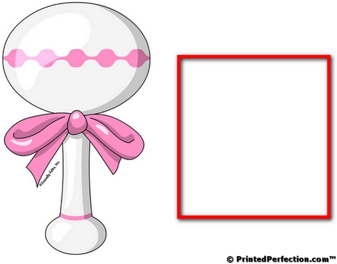 Personalized Baby Rattle - Pink Drink Set of 4 Coasters - Great Gift!