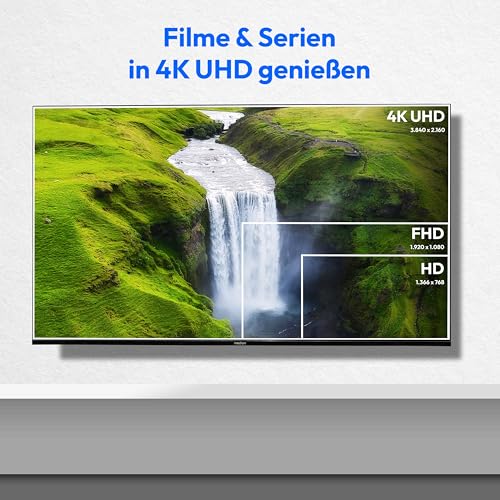 MEDION 125,7 cm (50 Zoll) QLED Fernseher (Smart-TV, Dolby Vision HDR, HBO Max, MagentaTV, Prime Video, Disney+, DAZN, Paramount+, Dolby Atmos, VIDAA Store, HbbTV, PVR, Bluetooth, MD 850601) 3