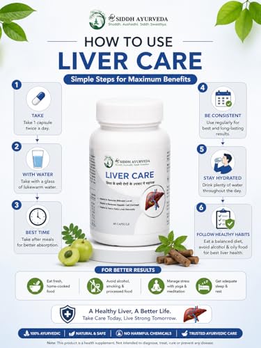 Image of Liver Care Capsules 60 Veg Capsule | Ayurvedic Herbal Liver Wellness Support Supplement | Natural Formula for Liver Health, Digestion & Detox Support | Daily Liver Care Capsules