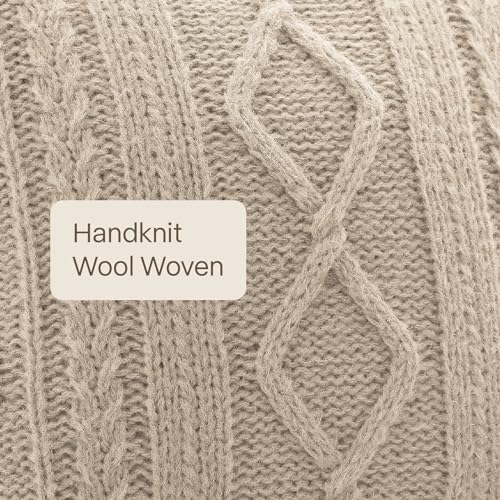 Kozyhvn A01 Throw Pillow Covers Set Of 2-12X20 Inch Handknit Decorative Throw Pillow Covers,Wool Woven Cushion Covers,Chunky Yarns Couch Pillow Covers thumb #2