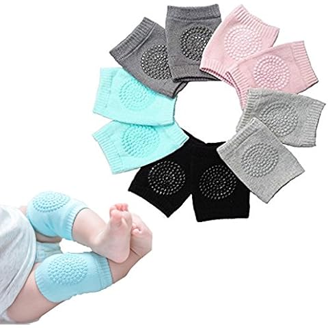 BOSONER Baby Knee Pads for Crawling: Anti-Slip Infant Knee Pads for Crawlers - 5 Pairs Leg Warmers for 6-24 Months Cover