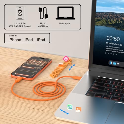Image of iPhone 17 16 15 Fast Charger,[MFi Certified] 40W USB C Wall Charger Block with 10FT USB C to USB C Charging Data Sync Woven Cable for iPhone 17 /17Air /17Pro Max /16 Pro Max /16Pro /16 /15ProMax /15Pro