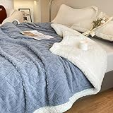 TRAGLO Manta Gruesa de Doble Cara, Manta de Cama súper Suave para sofá, Cama, Camping, Manta Suave y difusa de Viaje para Invierno 200x300cm I