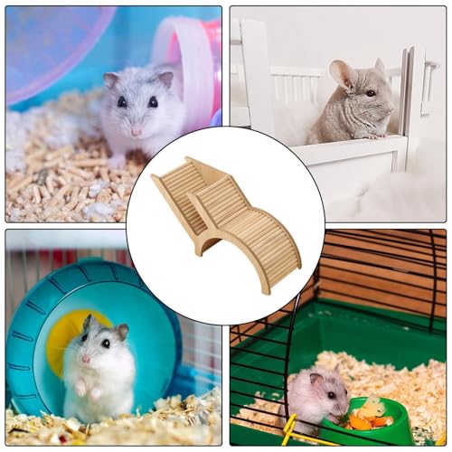 Échelle d'escalade pour hamster et tunnel d'activité en bois - 5