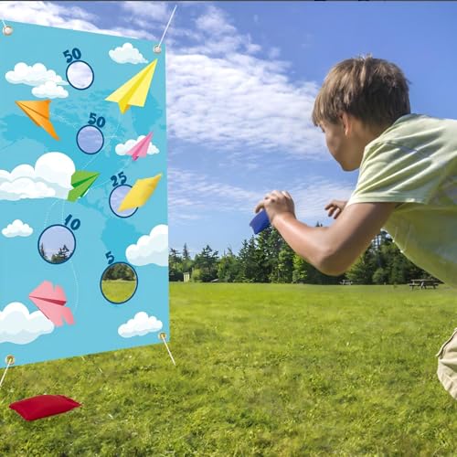 Miniatura 7 de Juegos De Exterior Y Interior Para Niños - Lanzar Pancartas Y 3 Sacos De Judías - Juguetes Infantiles Para Fiestas De Cumpleaños Y Carnaval