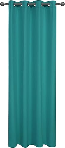 Miniatura 62 de Deconovo Darken - Cortina opaca con aislamiento térmico y ojales para sala de estar, 42 x 63 pulgadas, color blanco puro Negro,Beige claro,Azul