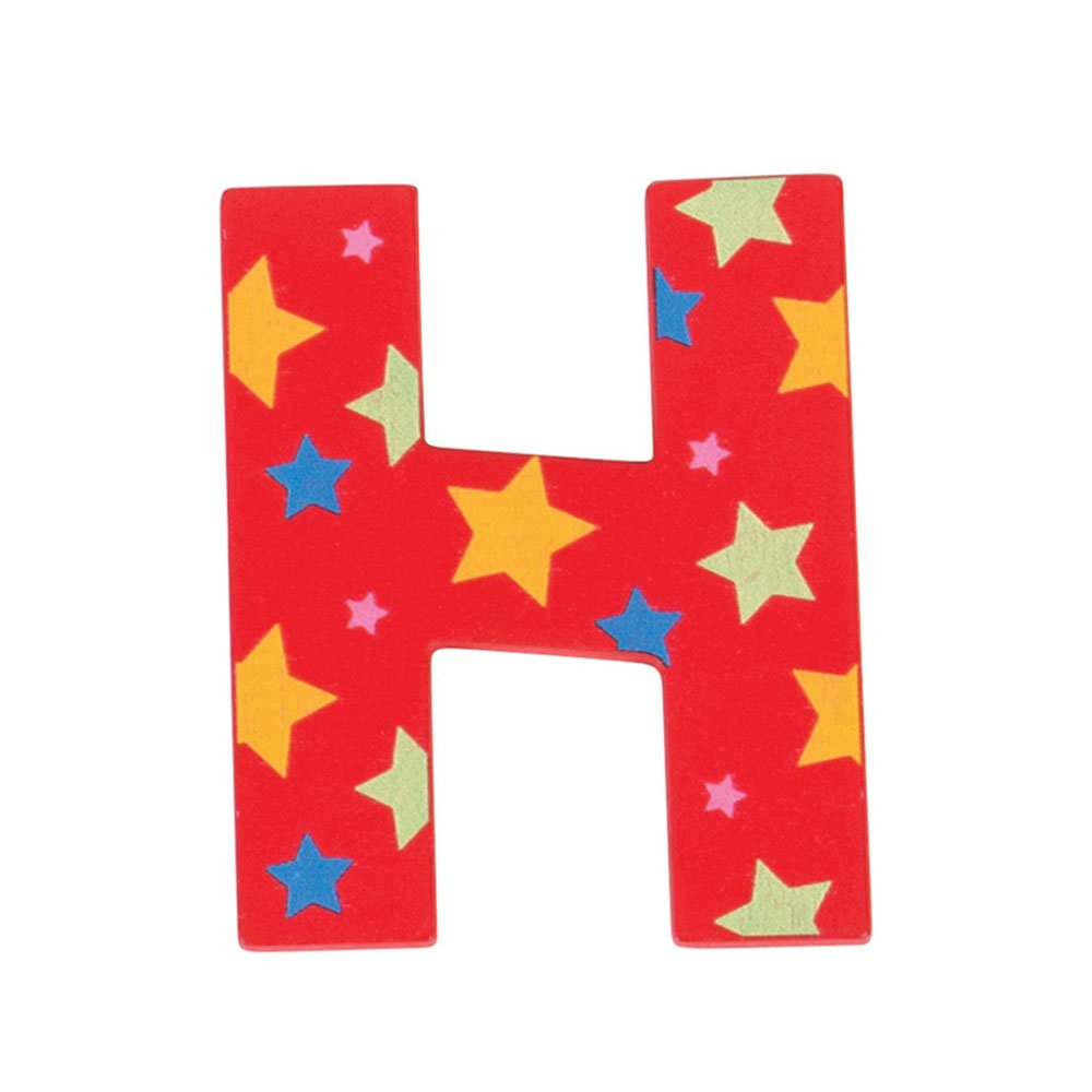Bigjigs Toys Star Letter H (Red)