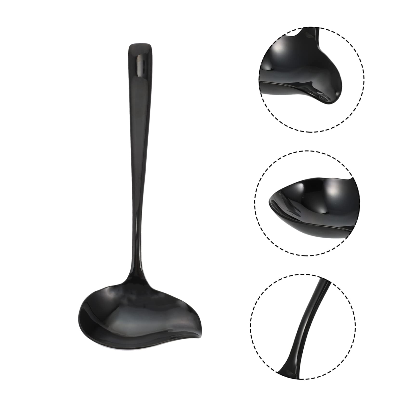 COLLBATH 2 Pcs Einzigartige Entenschnabel Form Edelstahl Schöpfkelle Mehrzweck Suppe Löffel Komfort Griff