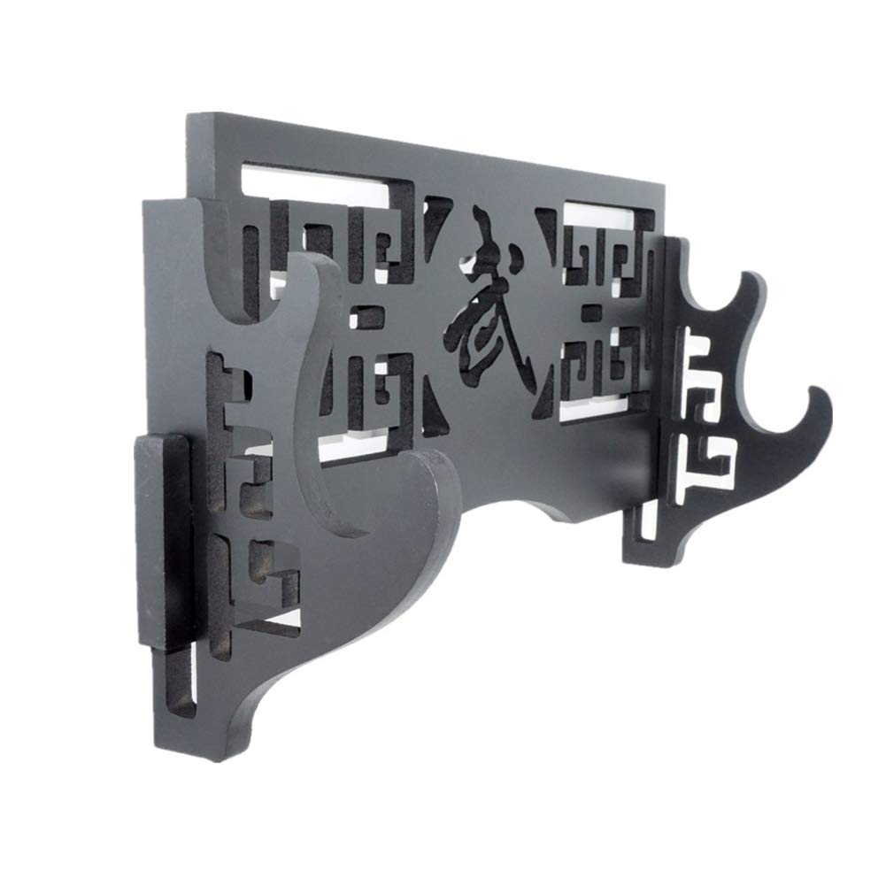 Goonsds Sword Holder Wall Mount Samurai Display Stand Hollow Out Pattern For Katana Wakizashi And Standard Swords-Bushido 2 Tier