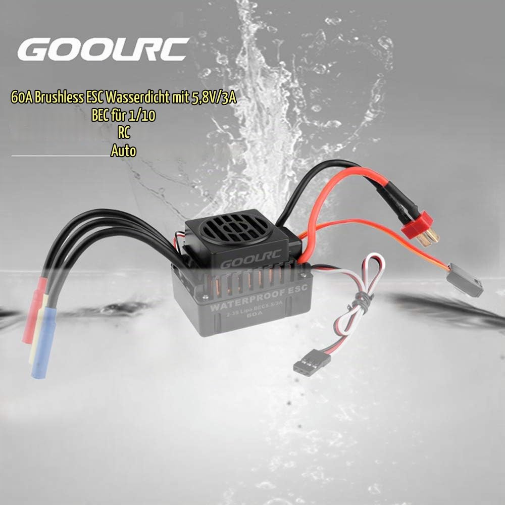 GoolRC Combo Set 3650 4300KV Motor 60 Brushless ESC 20kg Servo mit 25T Servoarm für 1/10 RC Car Truck Offroad